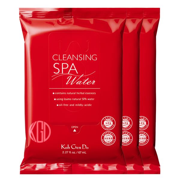 Koh Gen Do CLEANSING SPA Water ＆コットンセット。 Spa-Cleansing-Water-Cloth-3pk-